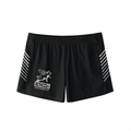 Black shorts with white stripes and a Bernie's x 557 logo on a white background