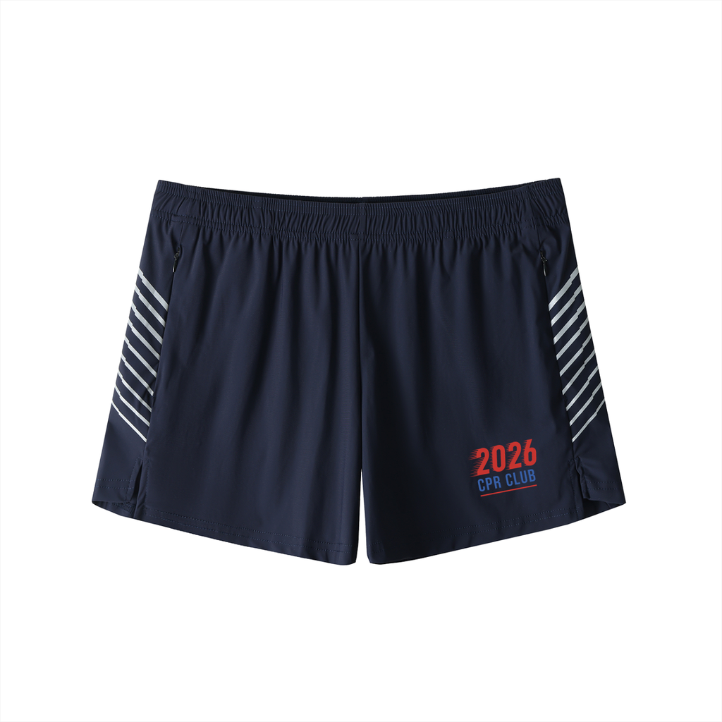 CPR Navy Side-Stripe Performance Shorts